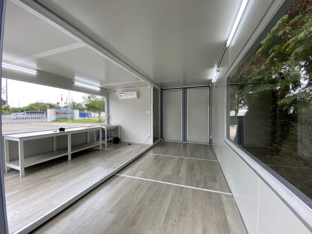 Modular container construction for events and businesses