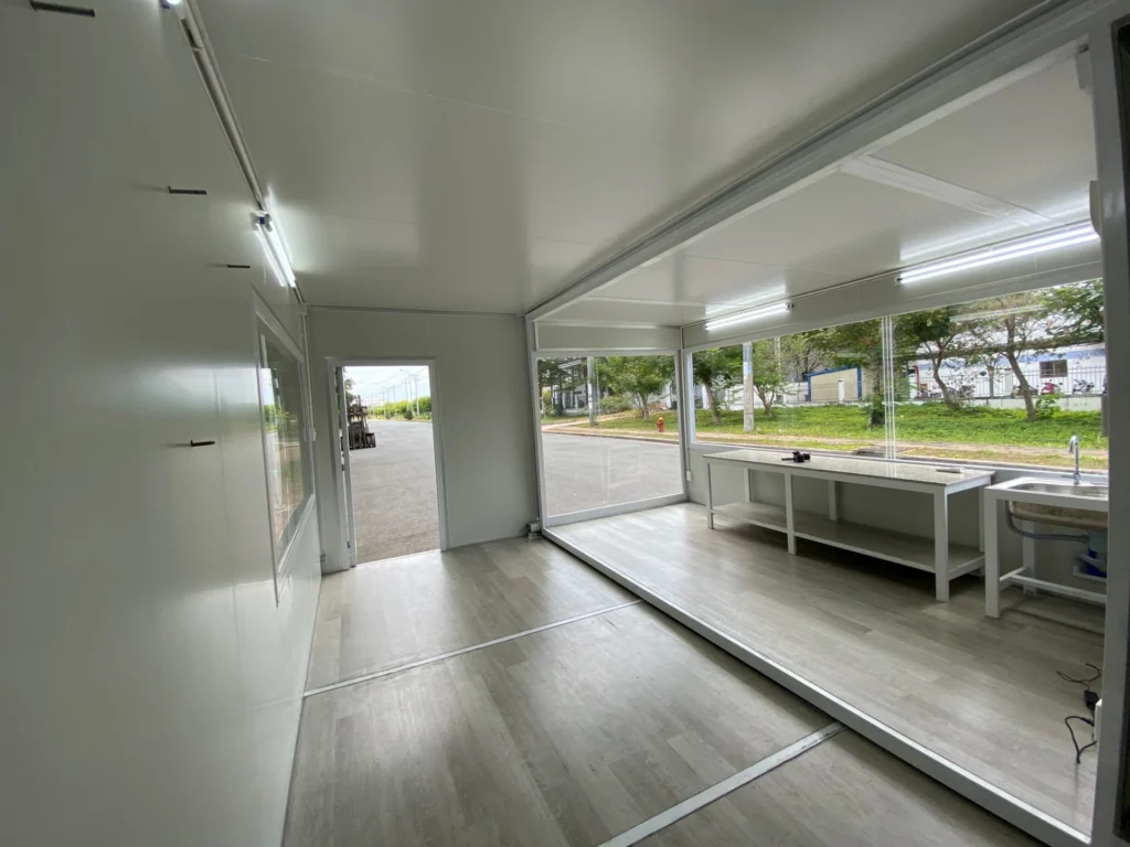 Modular container construction for events and businesses